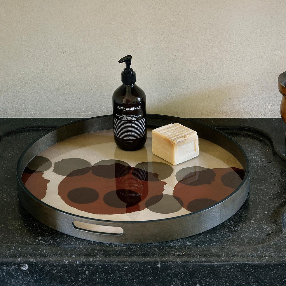 Thumbnail: Pinot Layered Dots Glass Round Tray