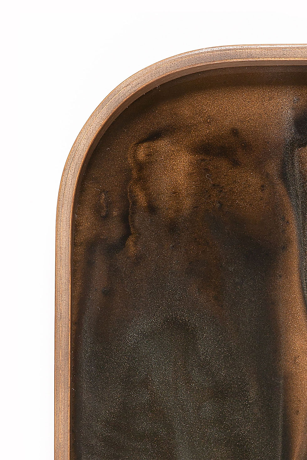 Thumbnail: Bronze Organic Glass Valet Rectangular Tray