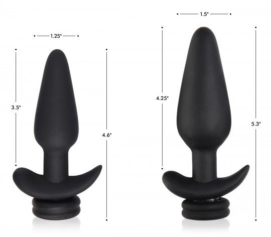 Thumbnail: Interchangeable 10X Vibrating Silicone Anal Plug with Remote - Small