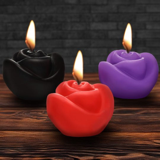 Rose Candle 3pc Set