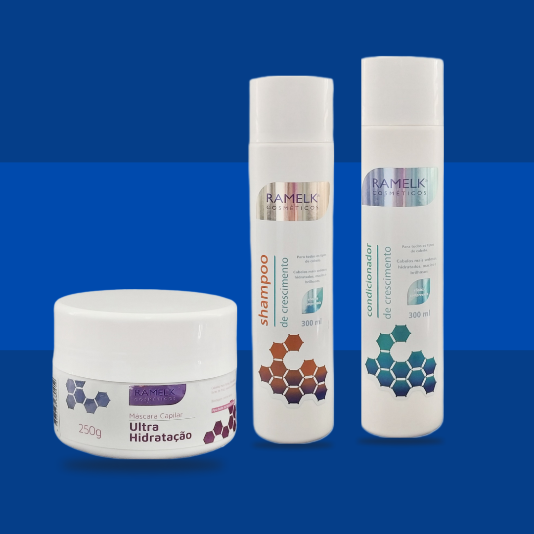 Kit Crescimento + Cabelos Fortes - Shampoo, Condicionador e Máscara Capilar