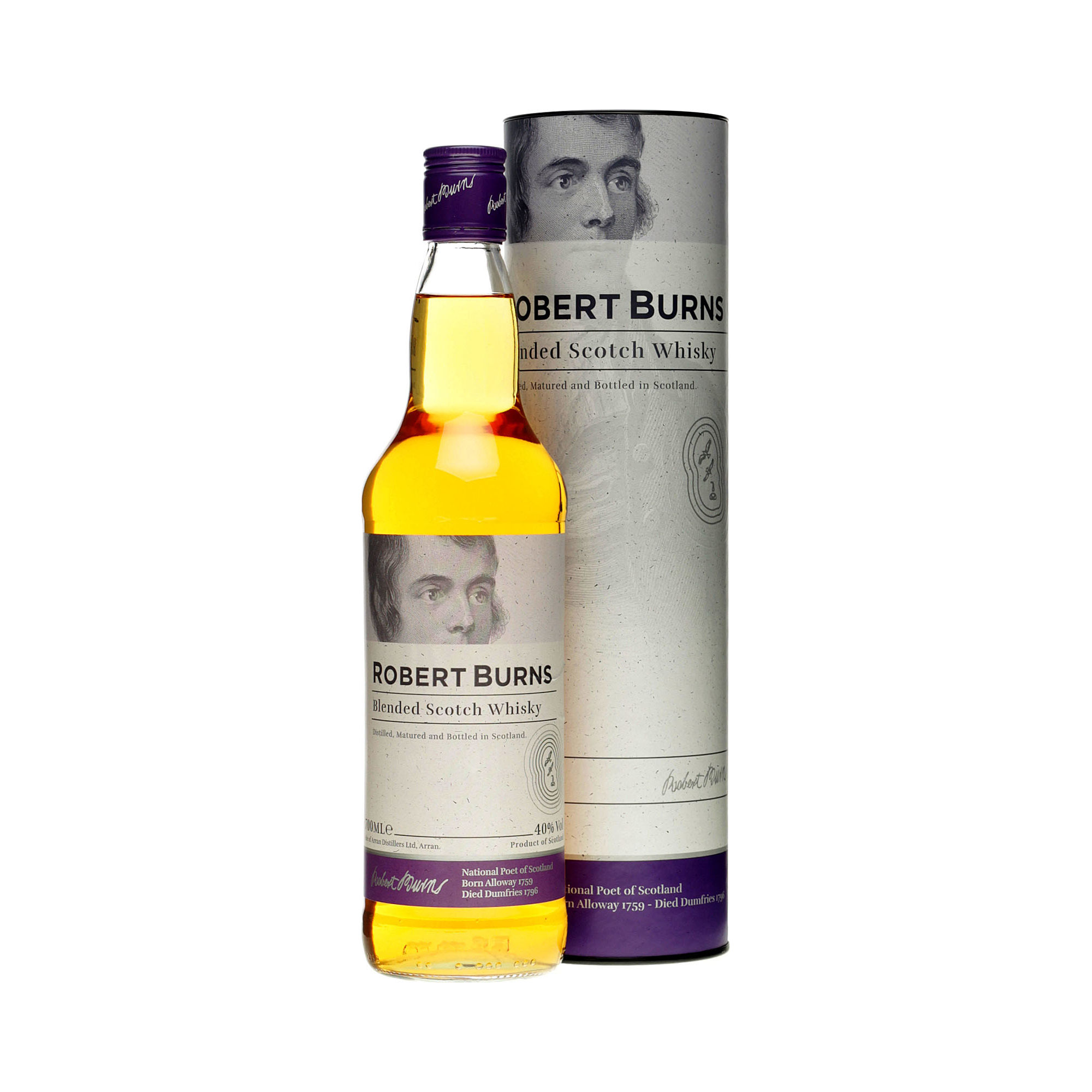 Flasche Arran Robert Burns Whisky 0,7l – Hommage an Schottlands Dichter mit 40% Vol.