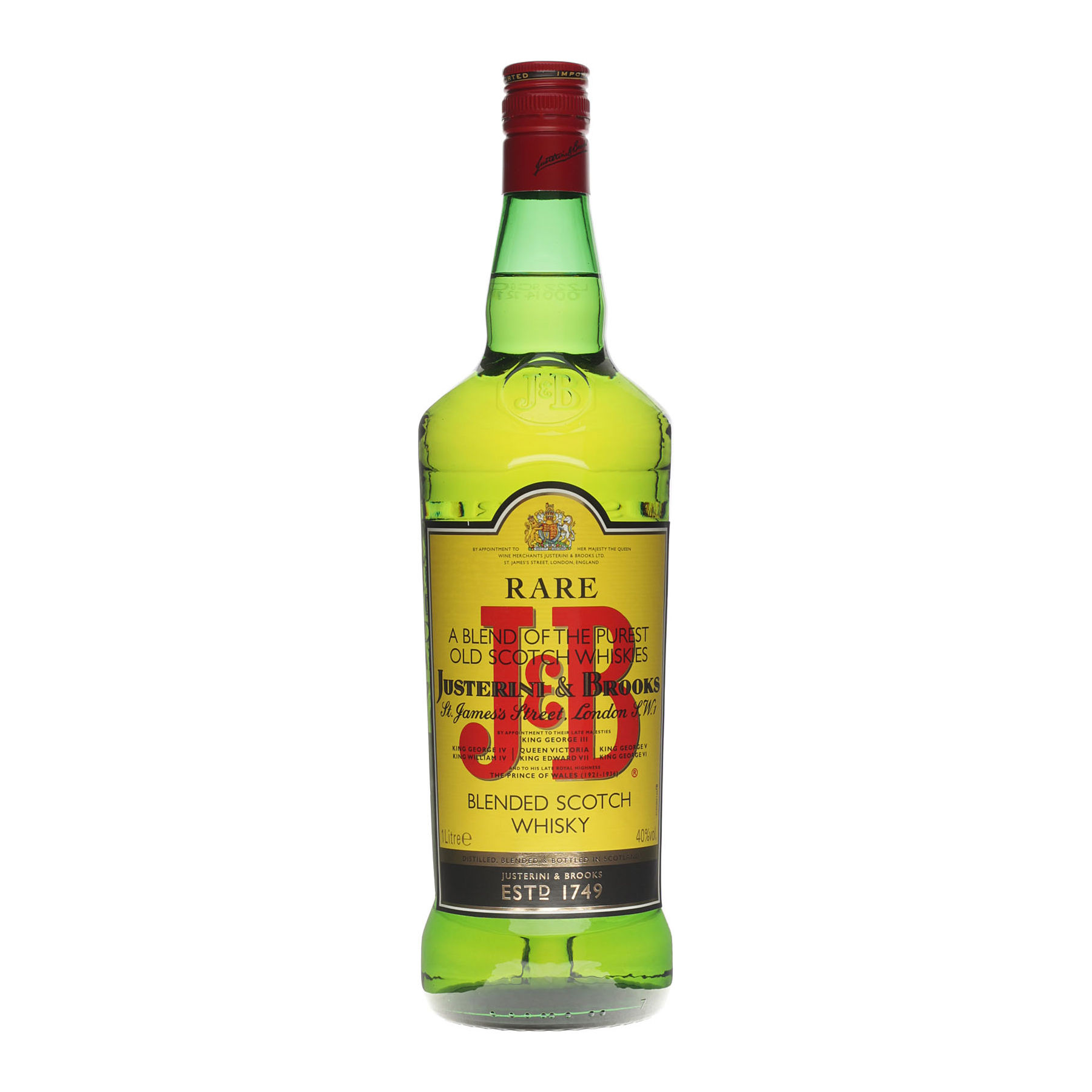 Flasche J&B Rare Whisky 1,0l – Vielseitiger schottischer Blended Whisky für Cocktails