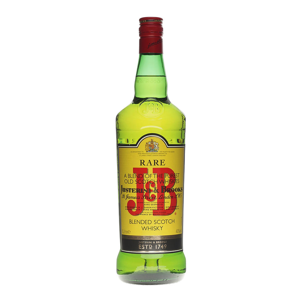 Flasche J&B Rare Whisky 1,0l – Vielseitiger schottischer Blended Whisky für Cocktails
