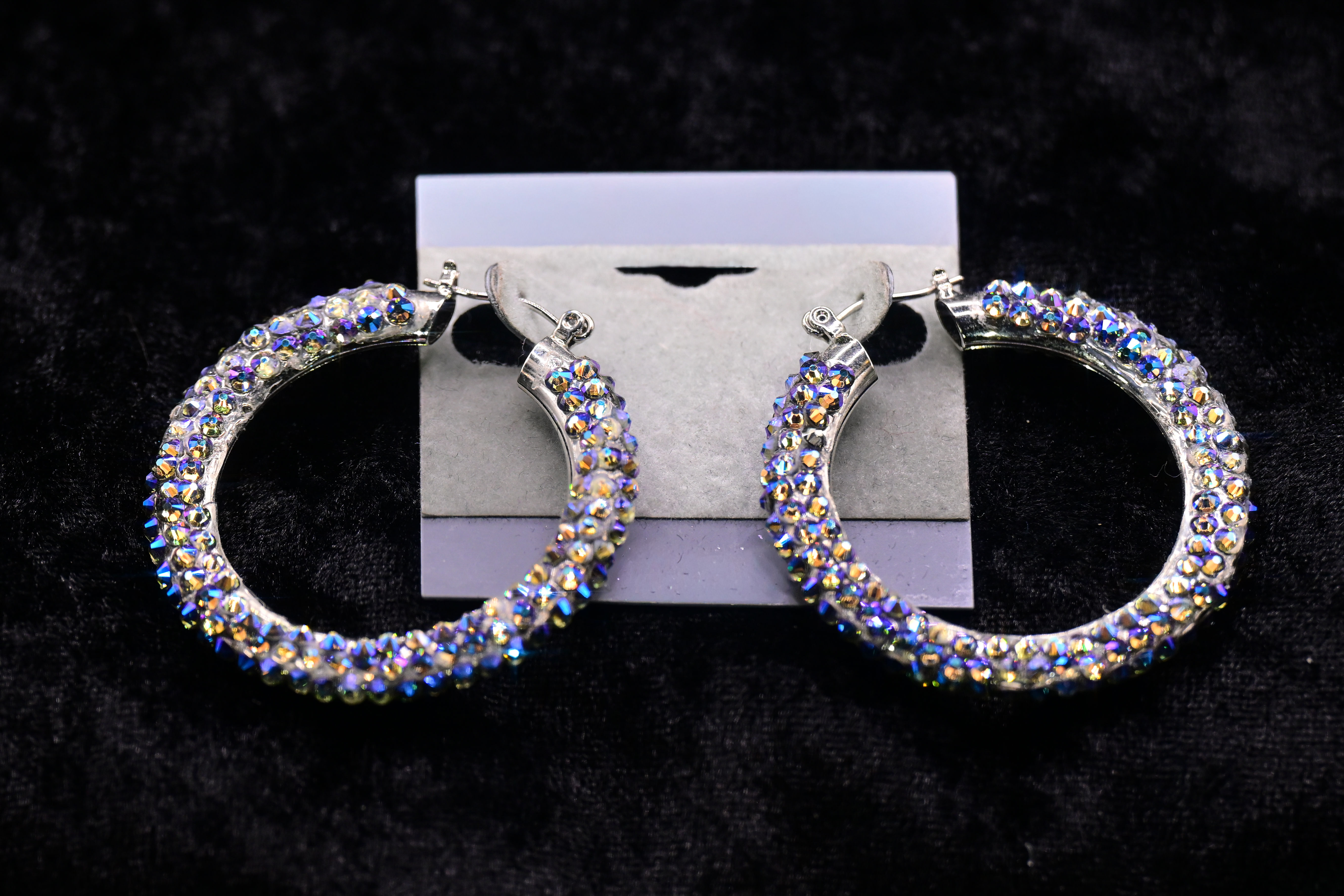 bold crystal hoop earrings for ballroom dancing with high sparkle