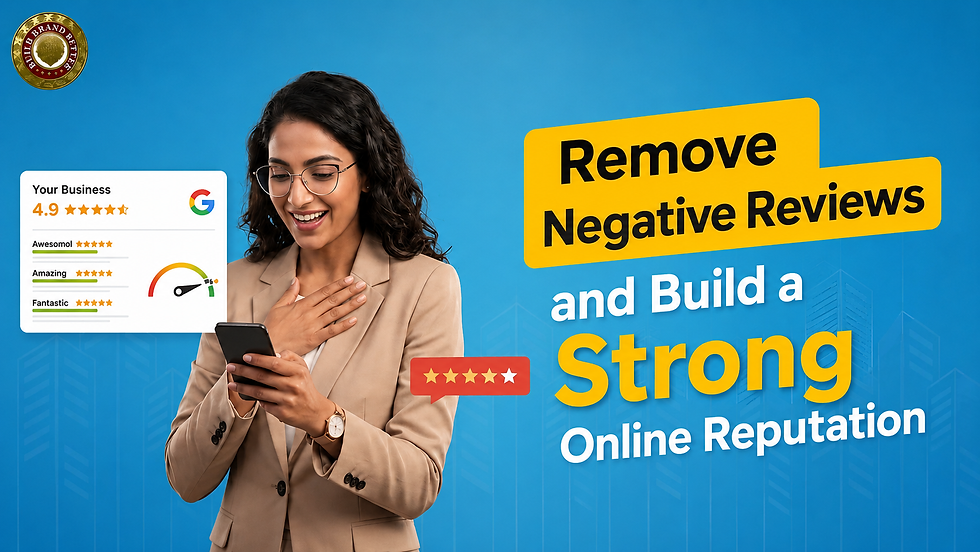Remove Negative Reviews and Build a Strong Online Reputation