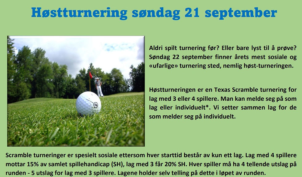 Mange påmeldte til Høstturneringen