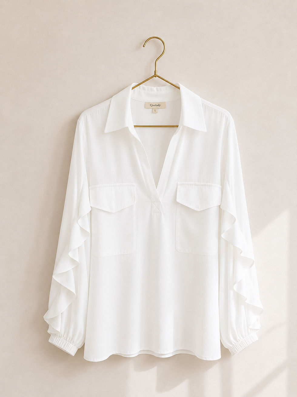 Miniature : chemise Farfalle,chemise a poches militaires ,aux manches volantées 