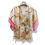 Miniature : Blouse kimono imprimée à motif chaînes fuchsia et ceinture nouée , exposée sur ceintre