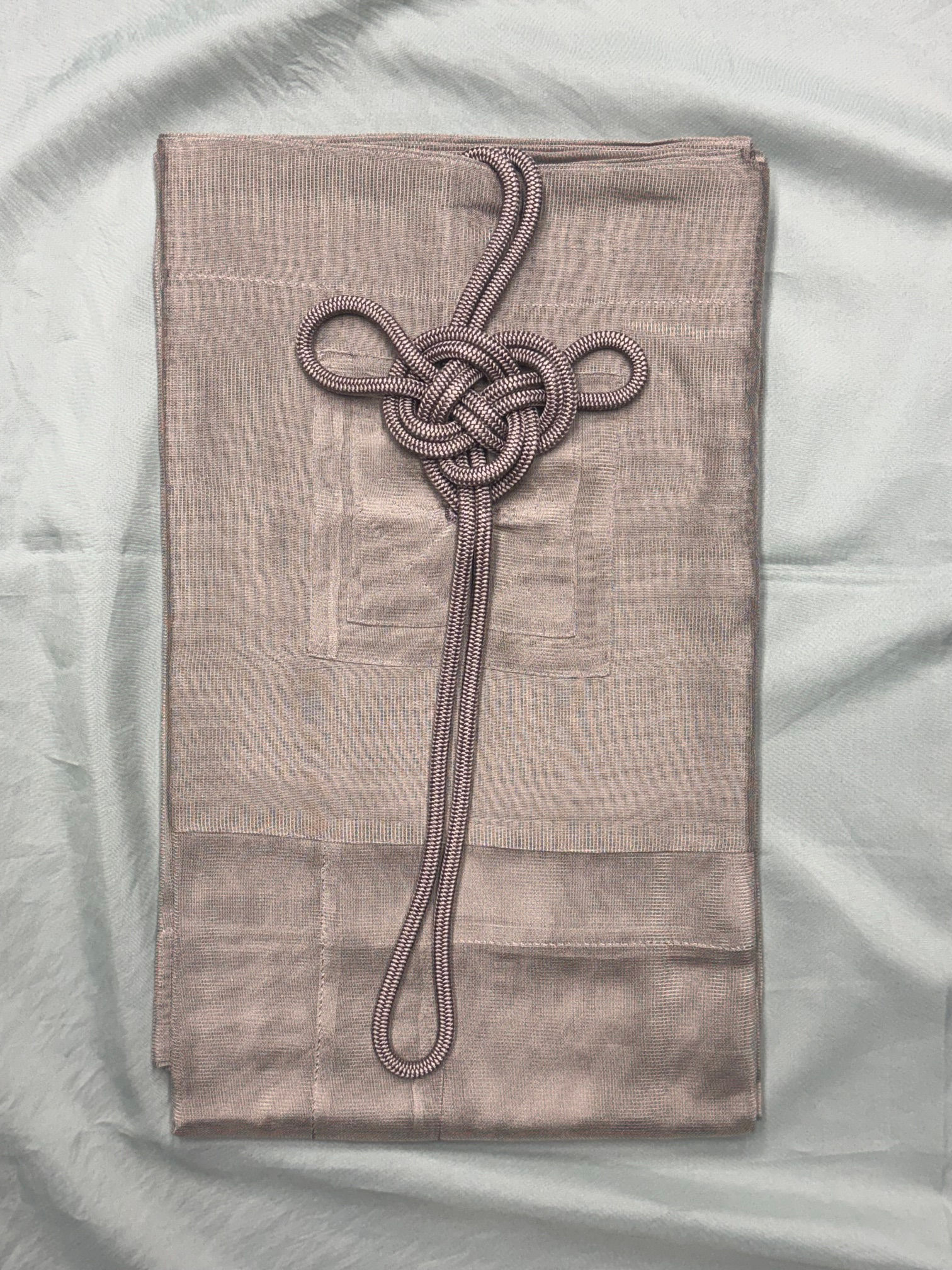 Finished Product Stock Okesa Pure Silk ShaWhity Brown for 166-171cm tall person