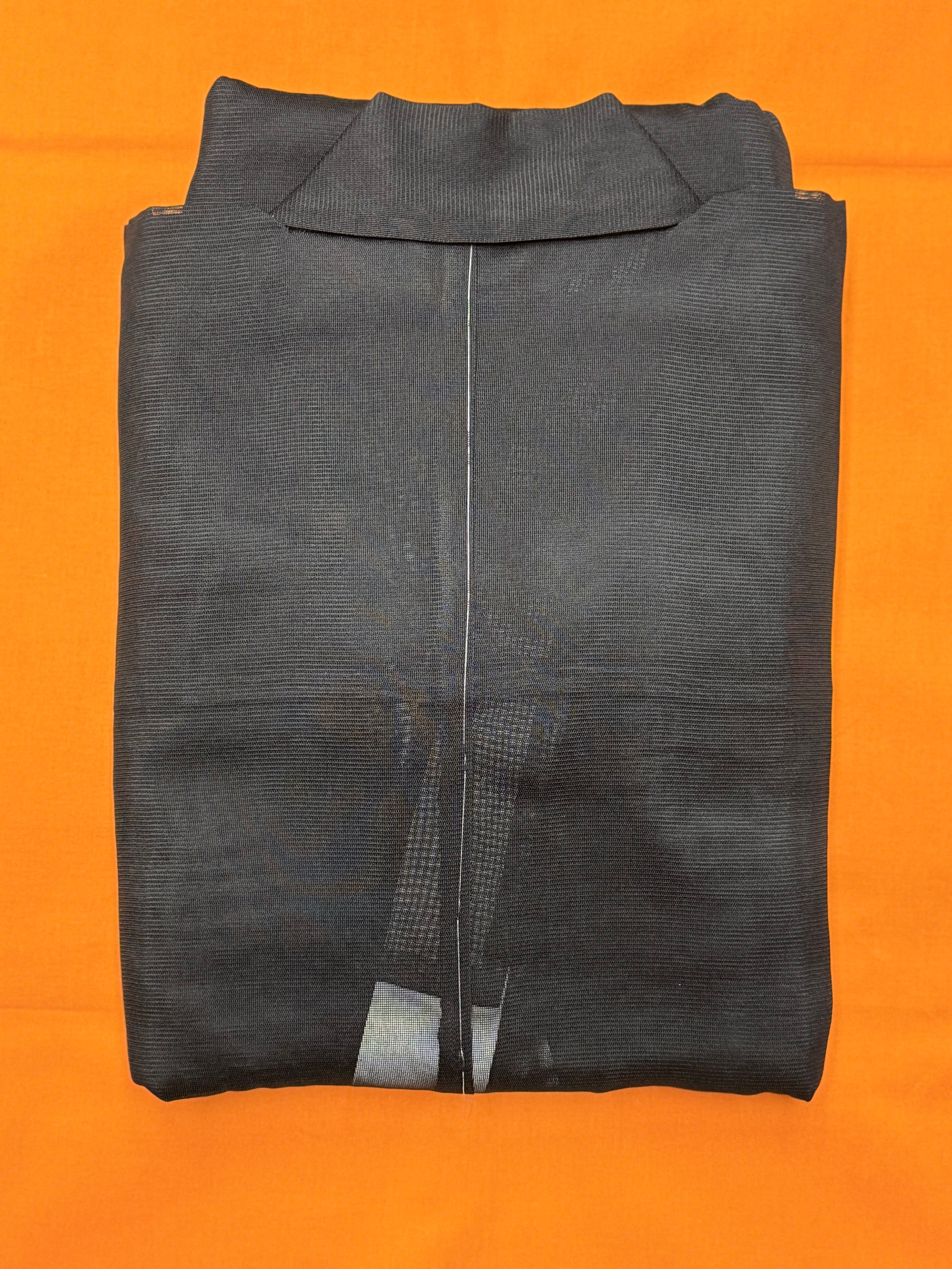 Finished Product Stock Koromo Pure Silk Sha Black (#5154)