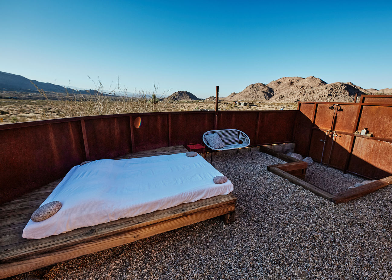 Onyx Room private patio at Sacred Sands designed for outdoor lounging and stargazing