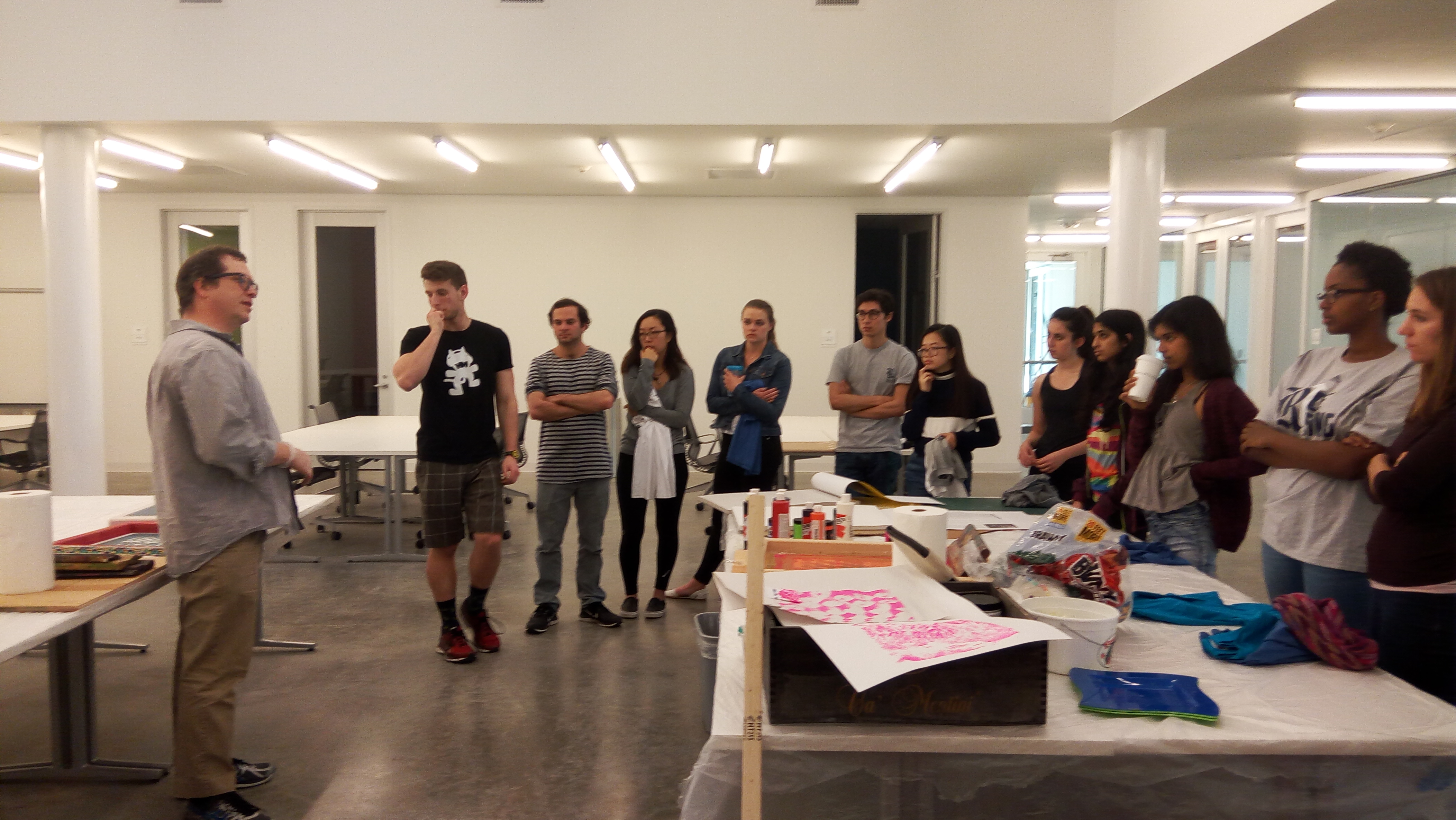 Tony teaches screenprinting