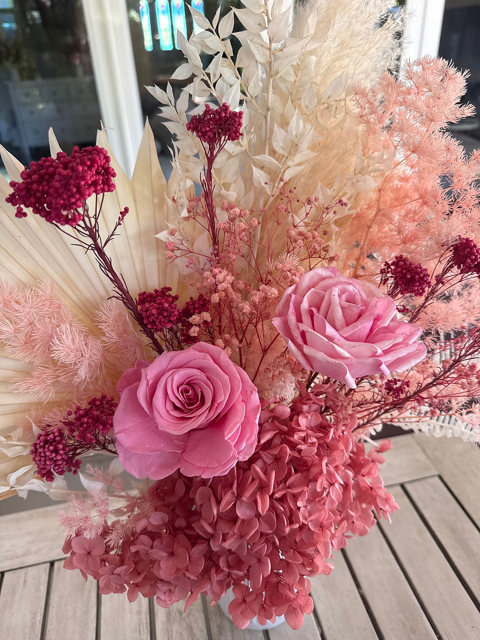 Thumbnail: Large hot pink with double roses 