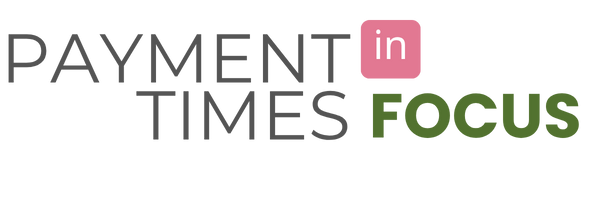 Payment Times inFOCUS logo with the word in appearing inside a pink box and focus in bold green
