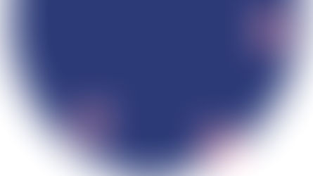 Abstract art image of a blue circle with pink blobs on the outside.