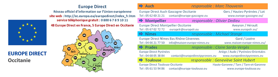 Fiche de contact des centres Europe Direct de la région Occitanie