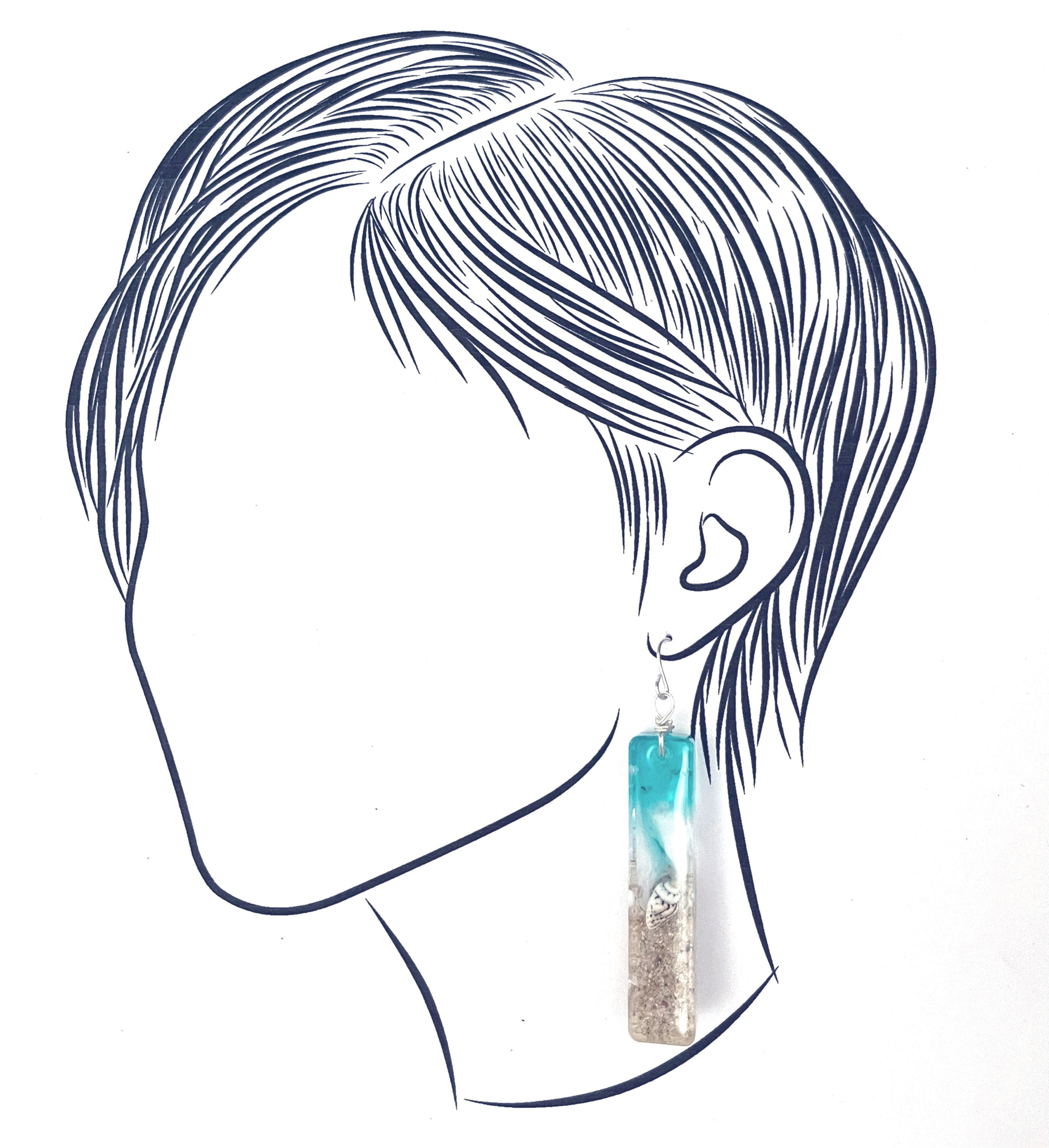 On the Beach Resin Earrings