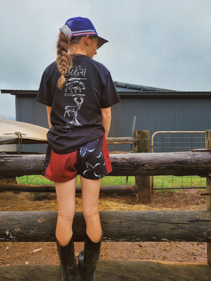 Thumbnail: Bull Skull footy short w/ Pockets 
