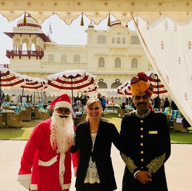 Christmas Day in Jaipur at Rambagh Palace was festive!