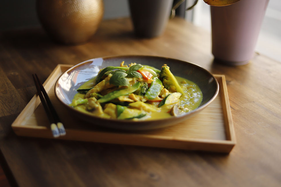 Arranged Food and Objects