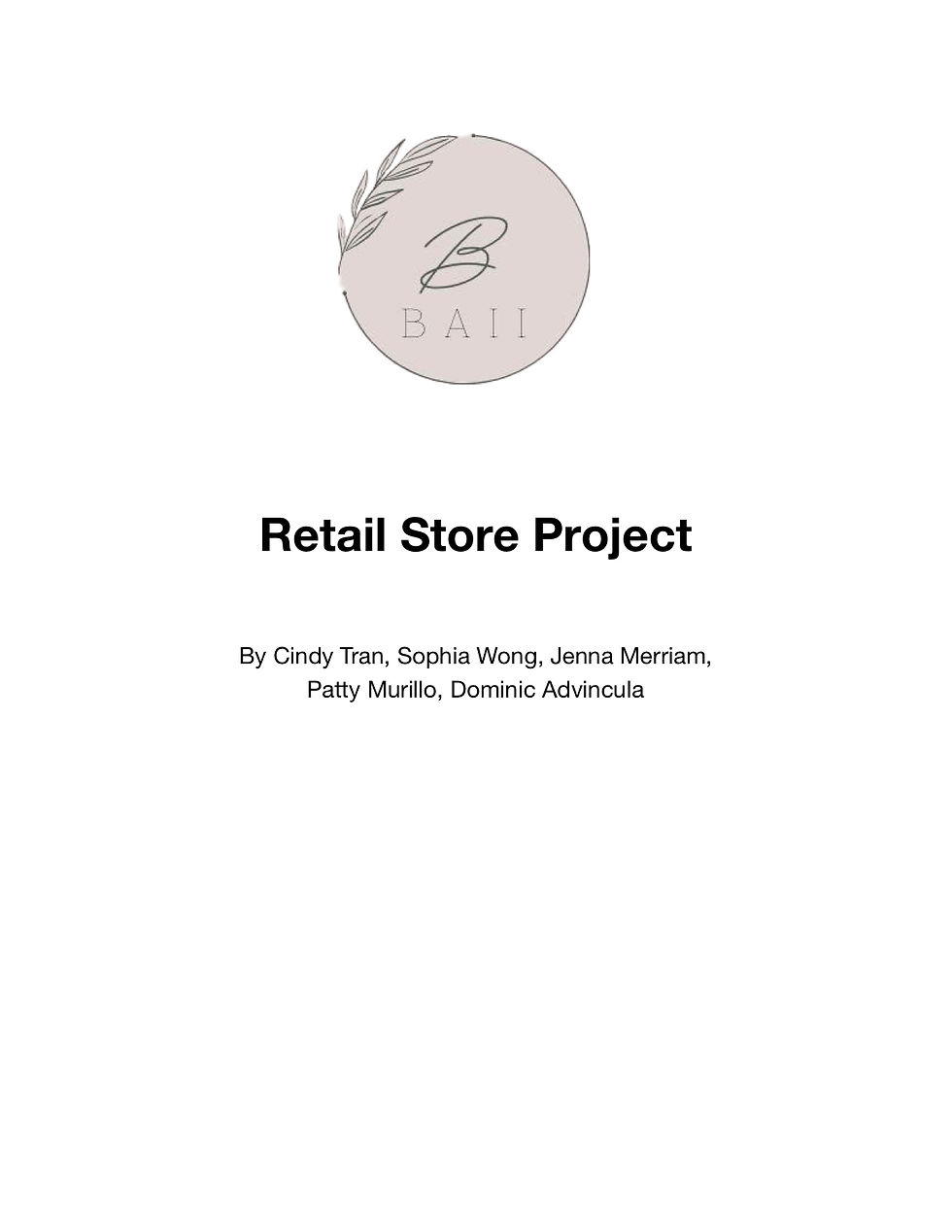 Retail Store Project 1