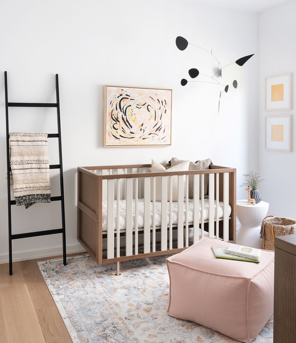 warm modern design, organic modern nursery, interior design canada