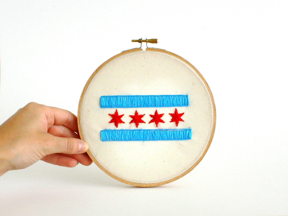Thumbnail: Chicago Flag Embroidery