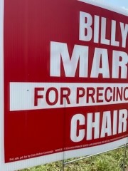 Precinct Chair Signage Paid for by Cole Hefner Campaign