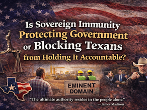 Closed courthouse doors representing sovereign immunity blocking Texans from judicial review and constitutional accountability