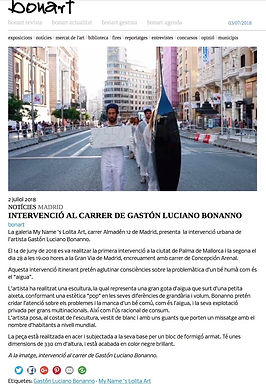 Bonart. Gaston Luciano Bonanno - artista plastico - Galeria My name´s lolita art.