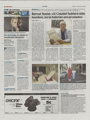 Diario Utima Hora, 15 de Junio de 2018. Gaston Luciano Bonanno - artista plastico
