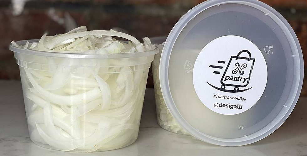 SLICED WHITE COOKING ONIONS
