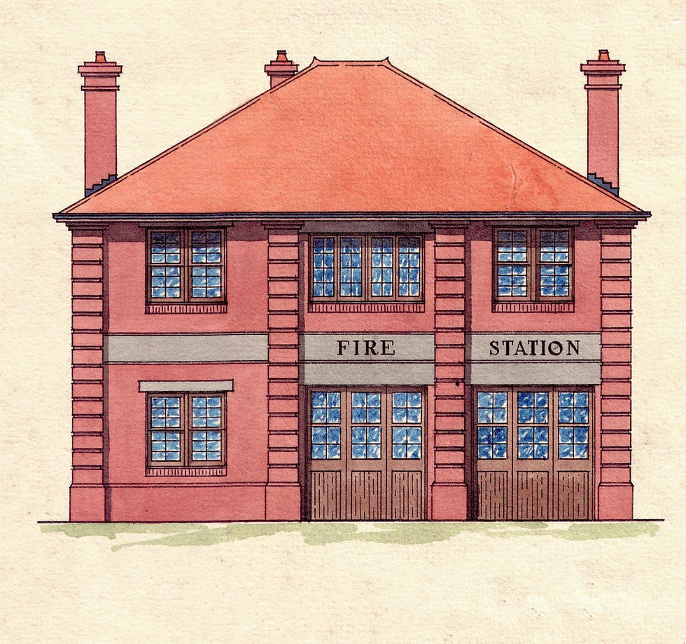 Sketch plans for Burwood Fire Station, 1925 [Museum of Fire Collection]
