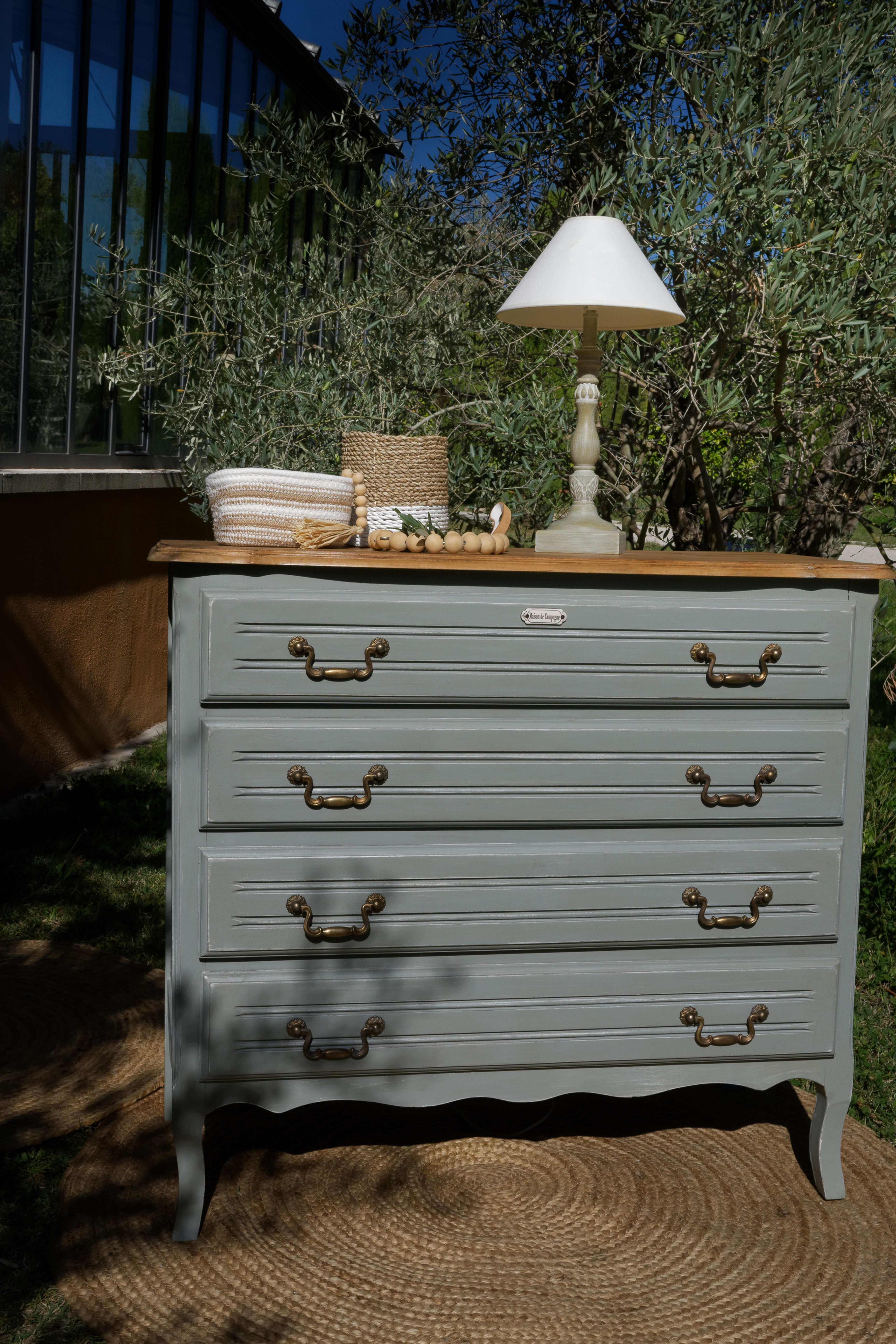 JOLIE COMMODE GRIS VERT