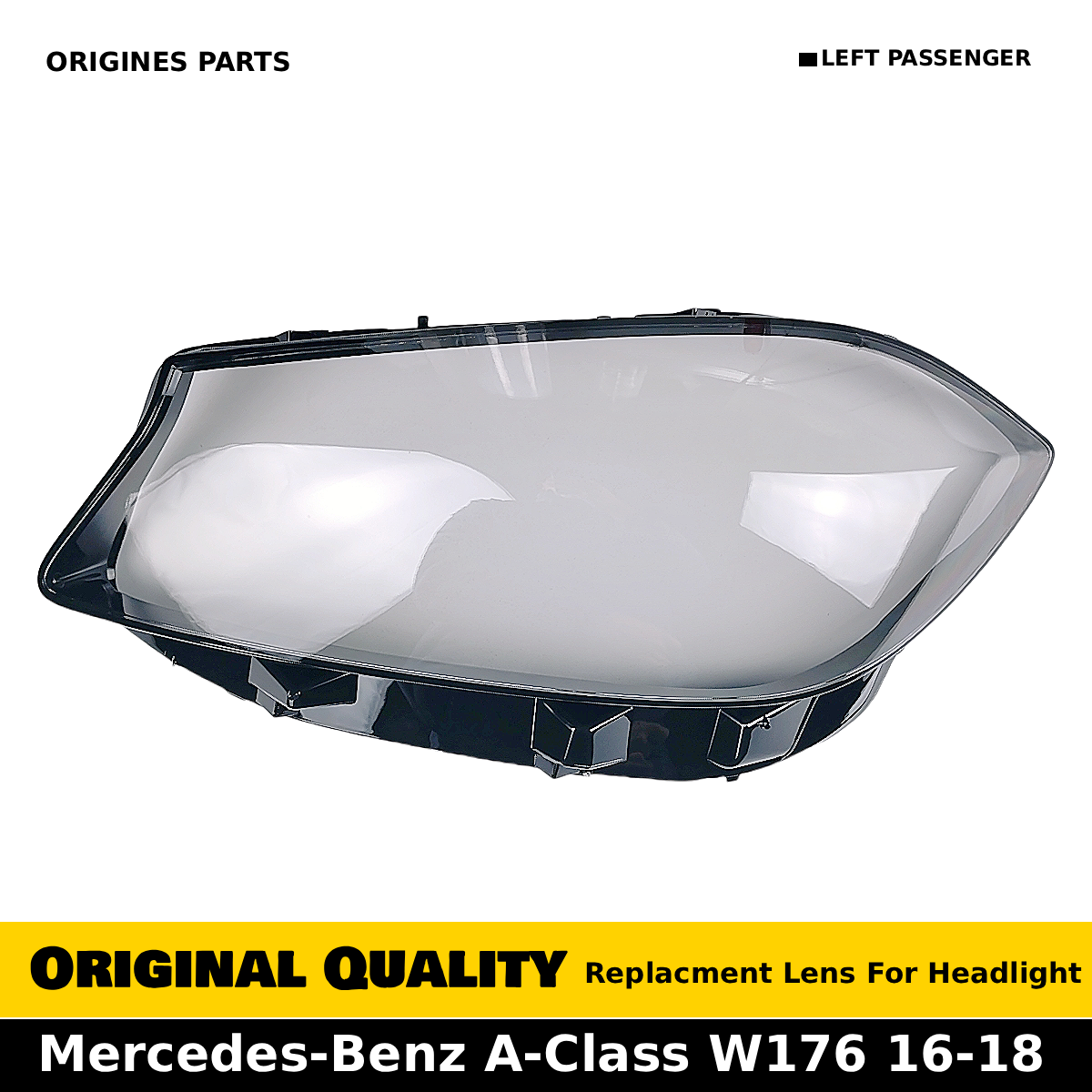 Headlight Lens For Mercedes-Benz A Class W176 2016-2018 Headlight Passenger Side