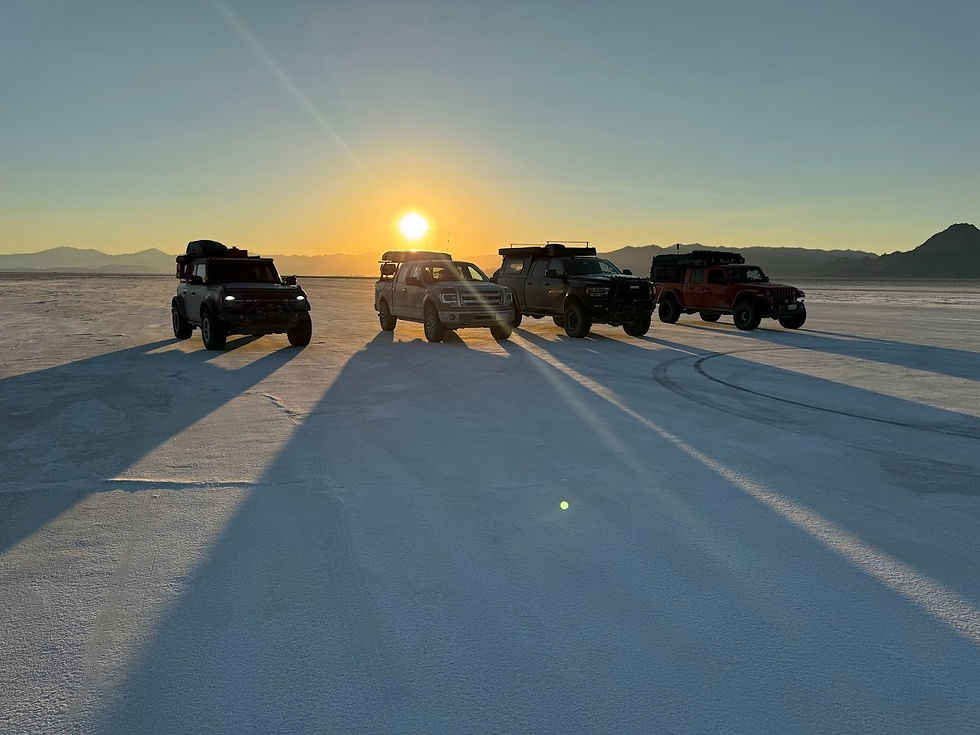 The author (Ben Easley) at the Bonneville Salt Flats, UT. Part of a 2,100 mile journey exploring the Great Basin Heritage Trail.