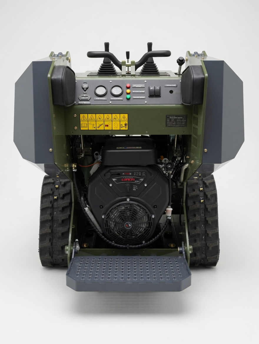 Thumbnail: Derette DRT450 Mini Skid Steer Track Loader– 33 HP Loncin Gas