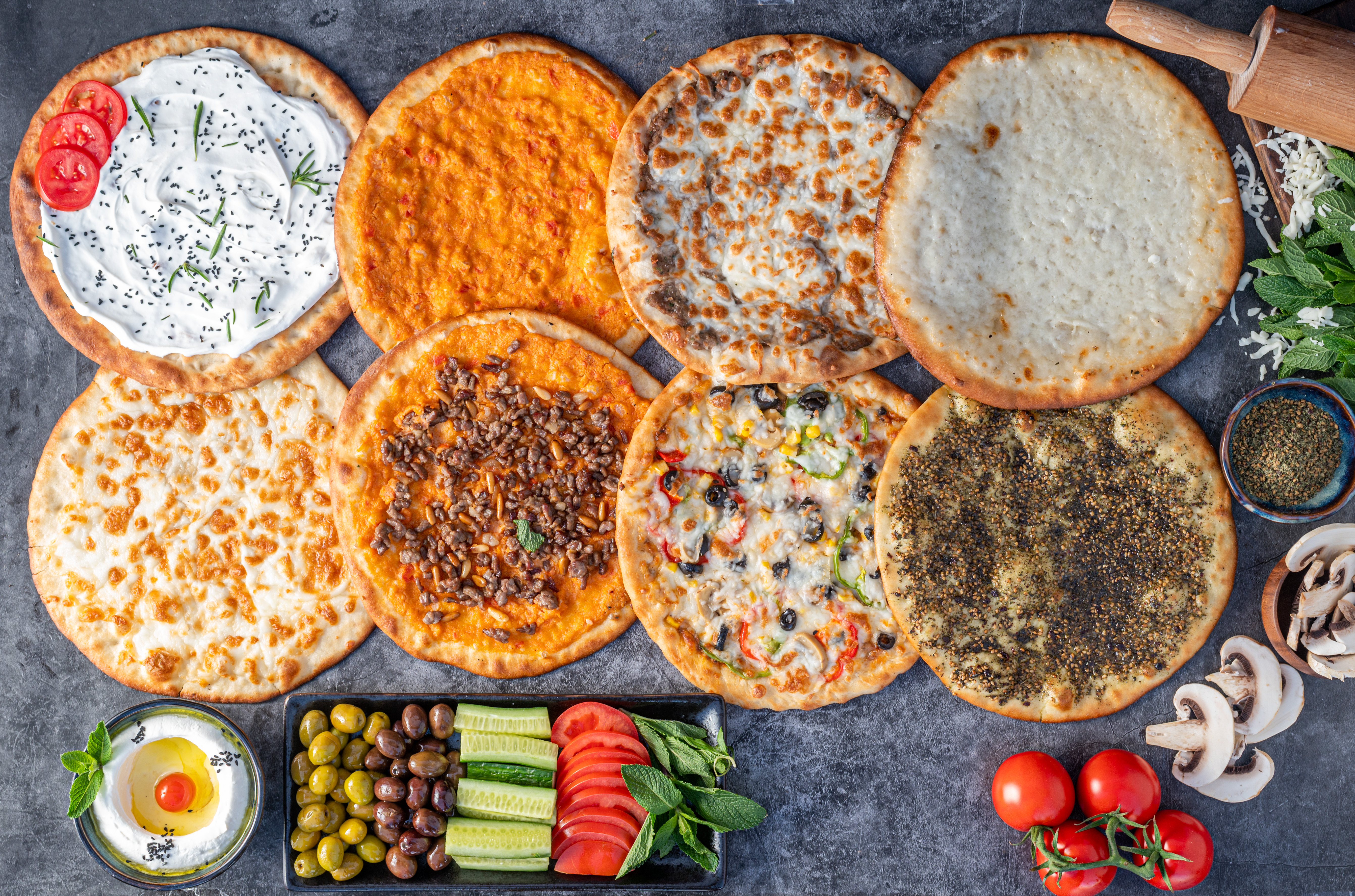 Arranged Food and Objects