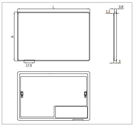 Thumbnail: INDA Zara + Wall-mounted Seamless Frame Mirror w/ lighting Rectangular