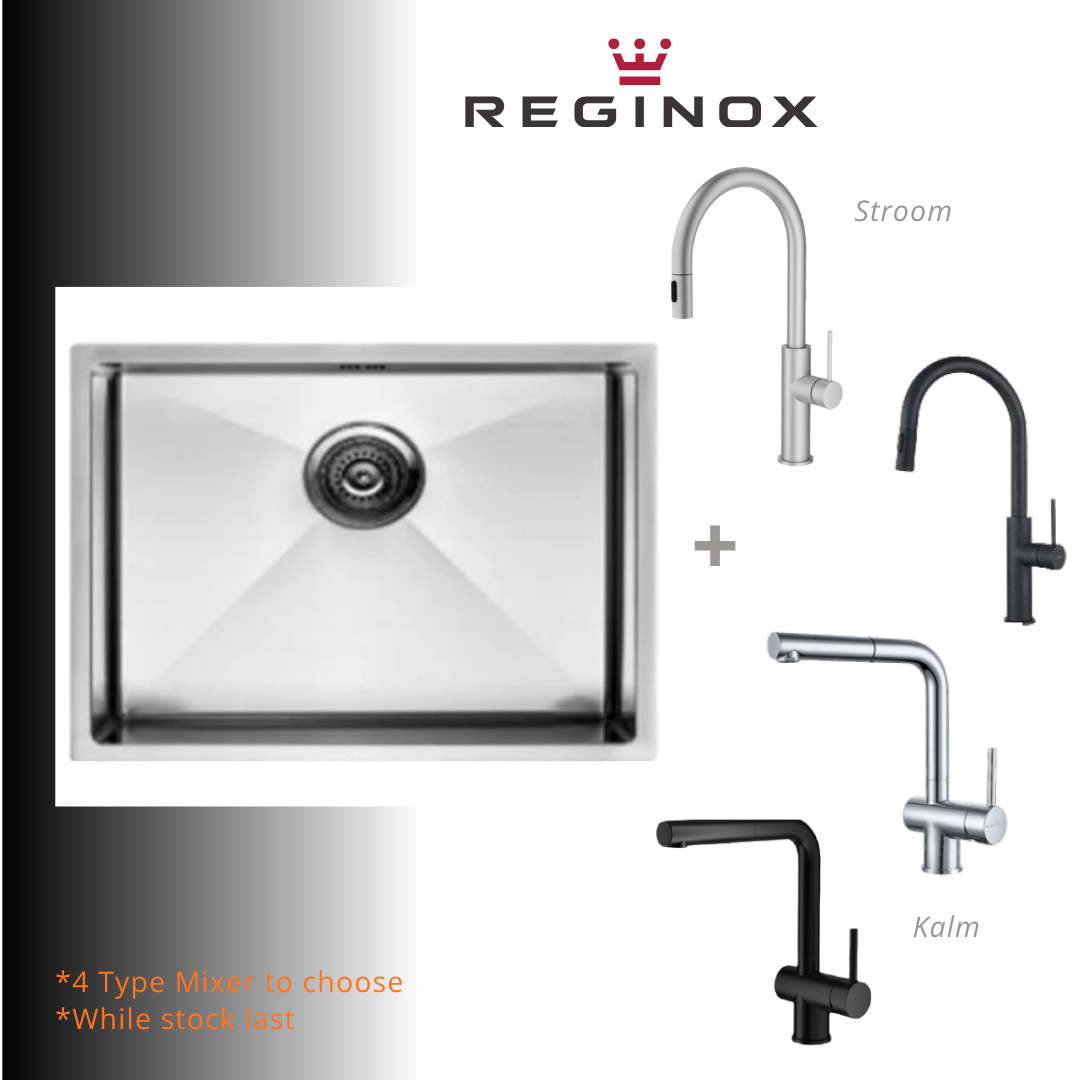 Package Promo - Reginox TSSU5000-X Tulip-X U Undermount Sink with Mixer