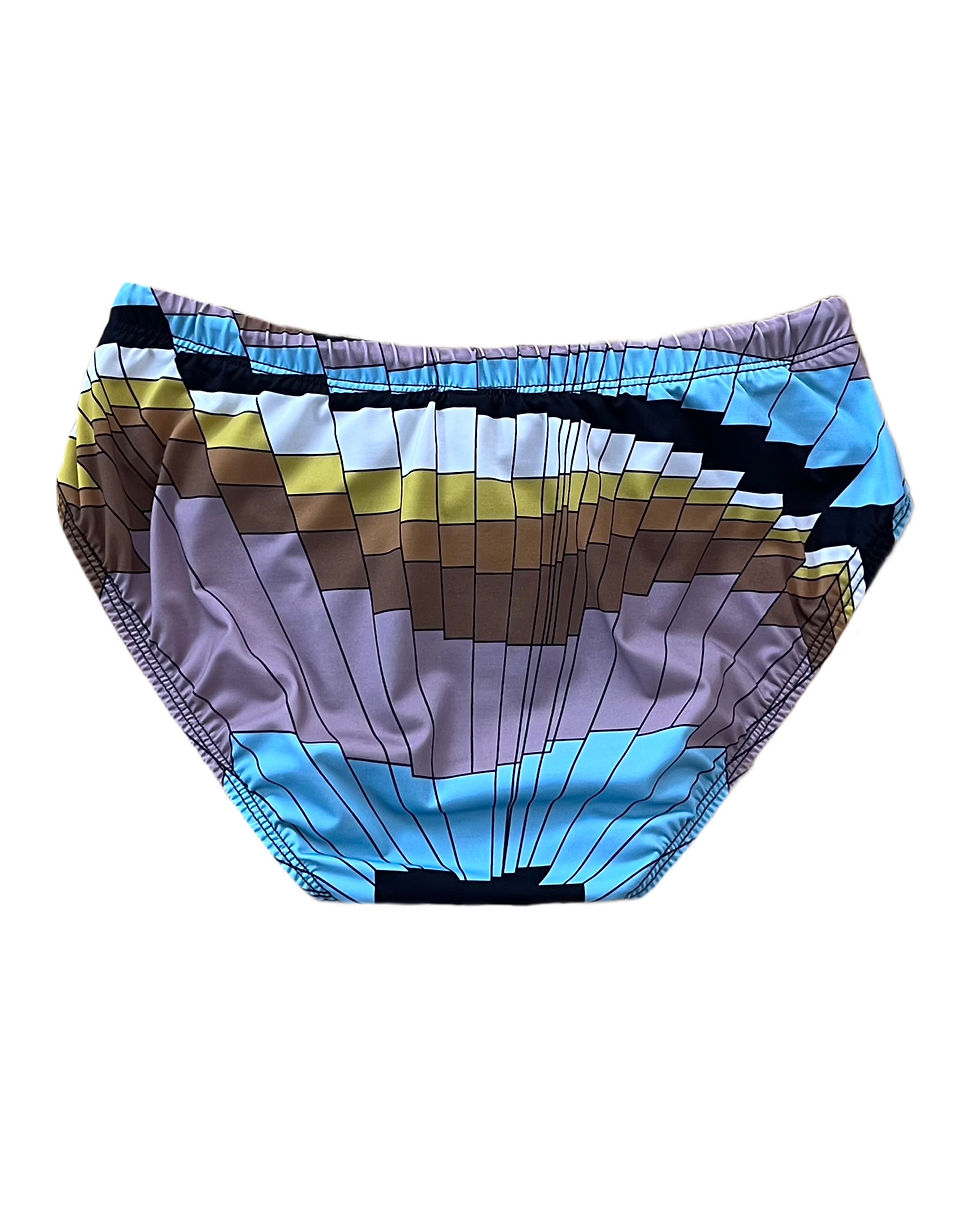 Miniature : Slip de bain Squarecut Geometric