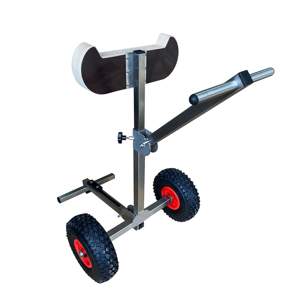 Thumbnail: foldable stainless steel outboard motor trolley