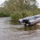 Thumbnail: boat launching into the water with stainless steel transom wheels