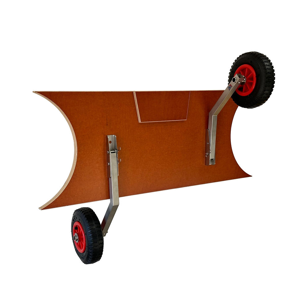 Thumbnail: foldable boat transporting wheels