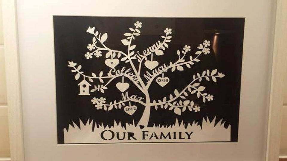 Beautiful Family Tree Original Papercut 29541