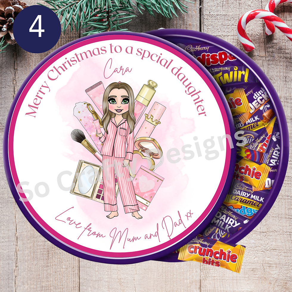 Thumbnail: Personalised Chocolate Tub Labels – Custom Vinyl Stickers for Chocolate Gifts