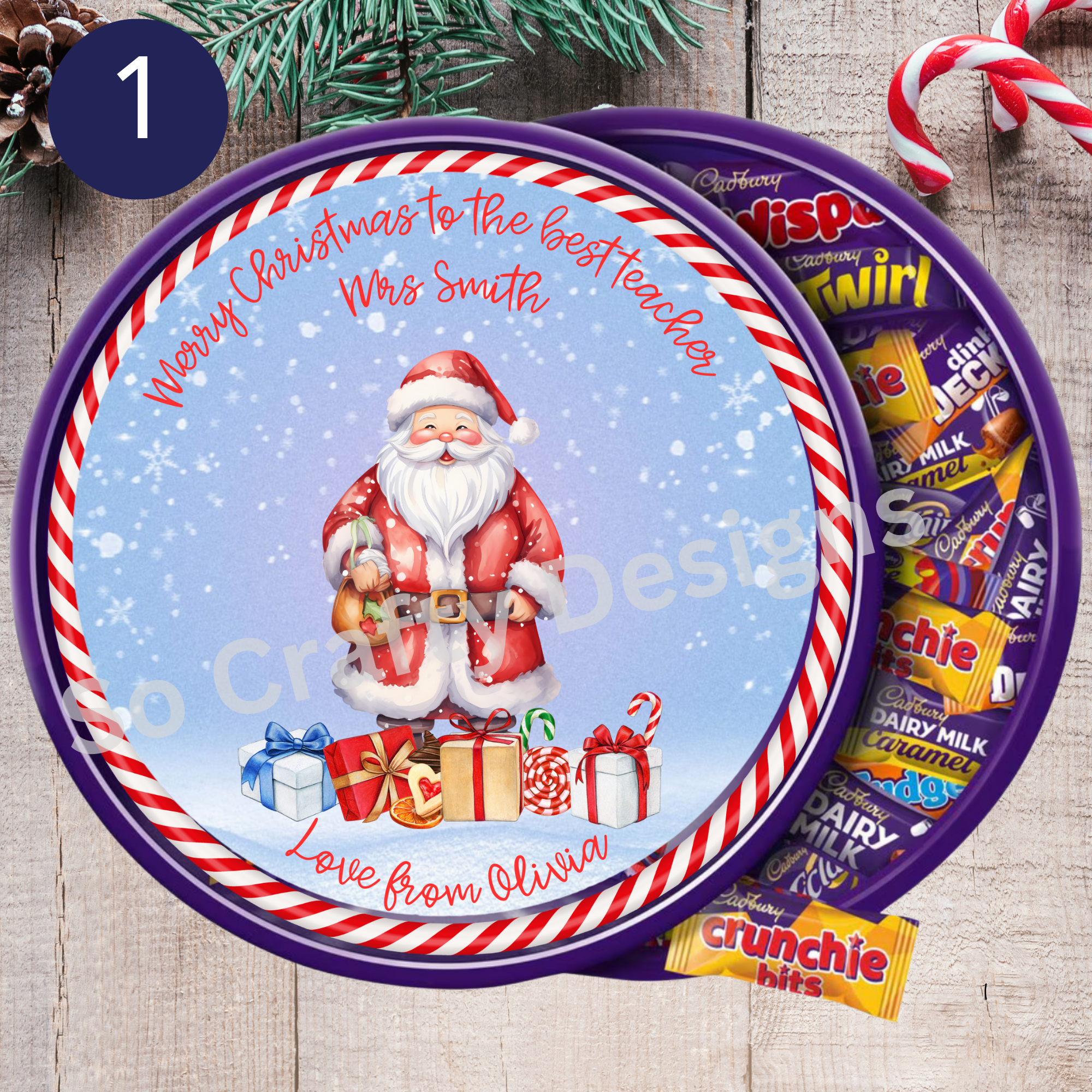 Personalised Chocolate Tub Labels – Custom Vinyl Stickers for Chocolate Gifts