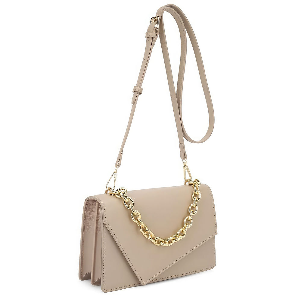 Thumbnail: Smooth Plain Chain Link Crossbody Bag