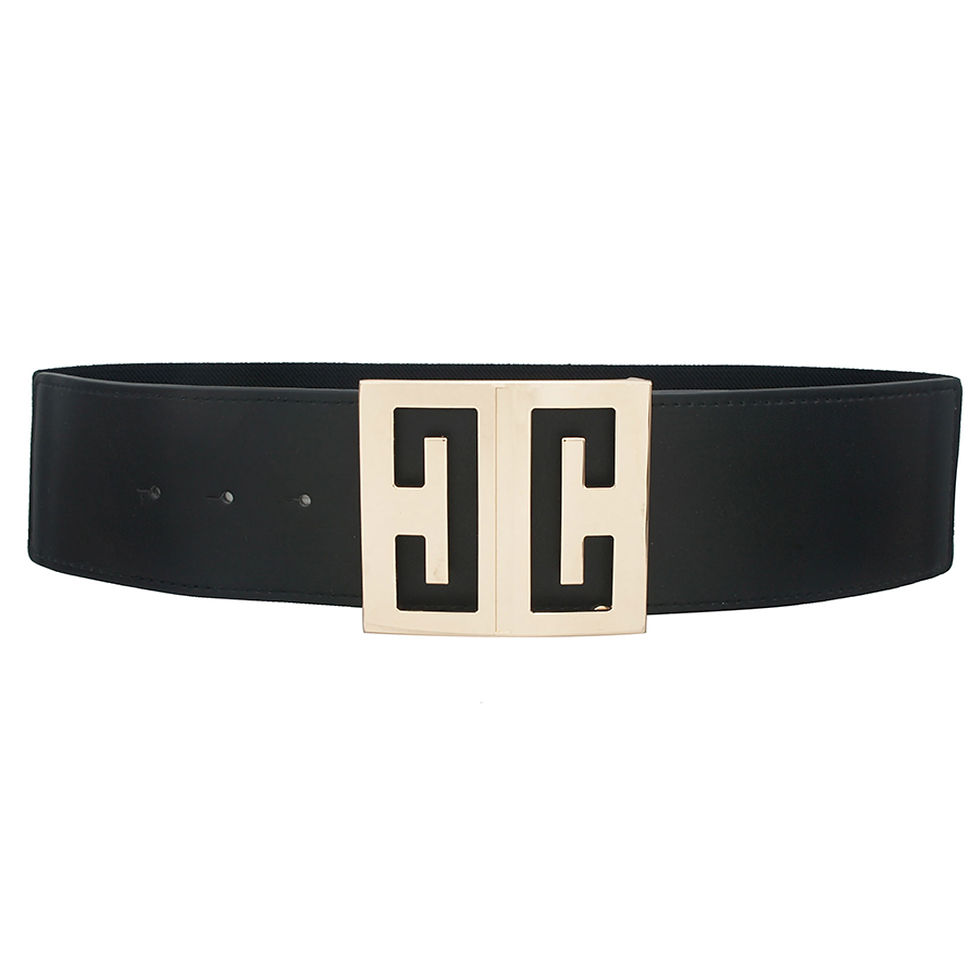 Thumbnail: Mirror Cut Out Square Buckle Belt